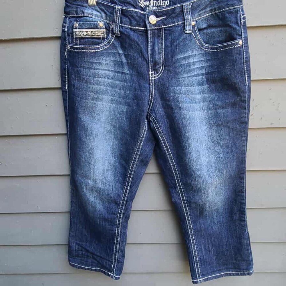 Love Indigo Premium Cropped Jeans size 10 - Picture 12 of 12